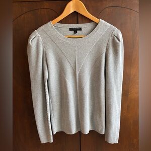 Banana Republic Gray Ribbed V-Panel Sweater